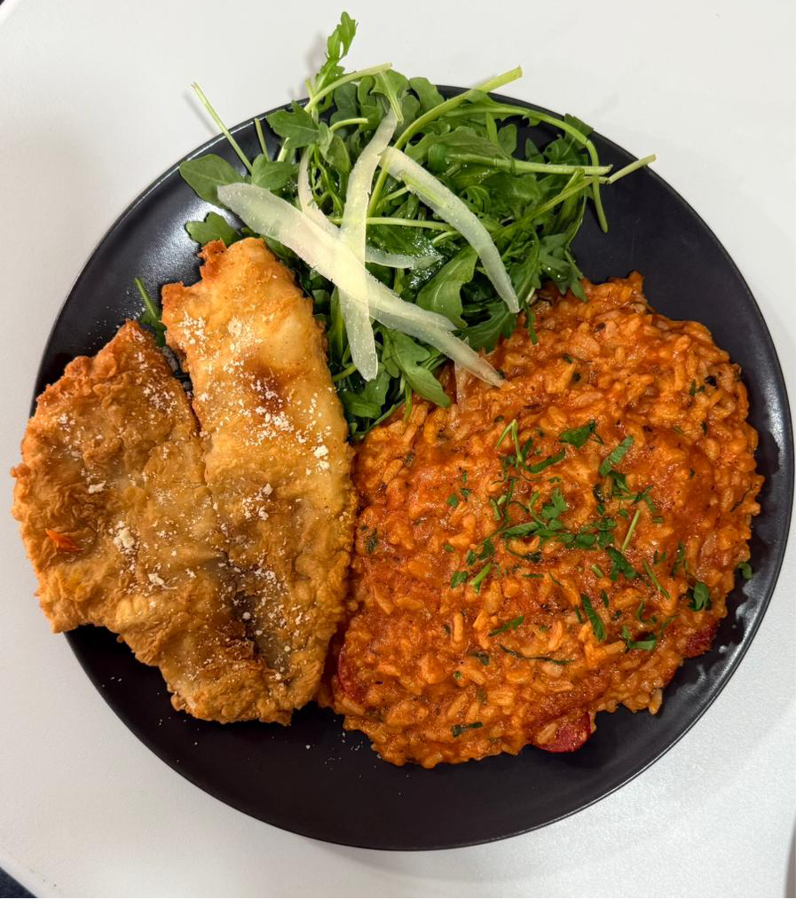 Risoto Tomate Cherry e Tilápia